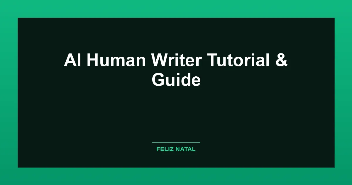 AI Human Writer Thumbnail