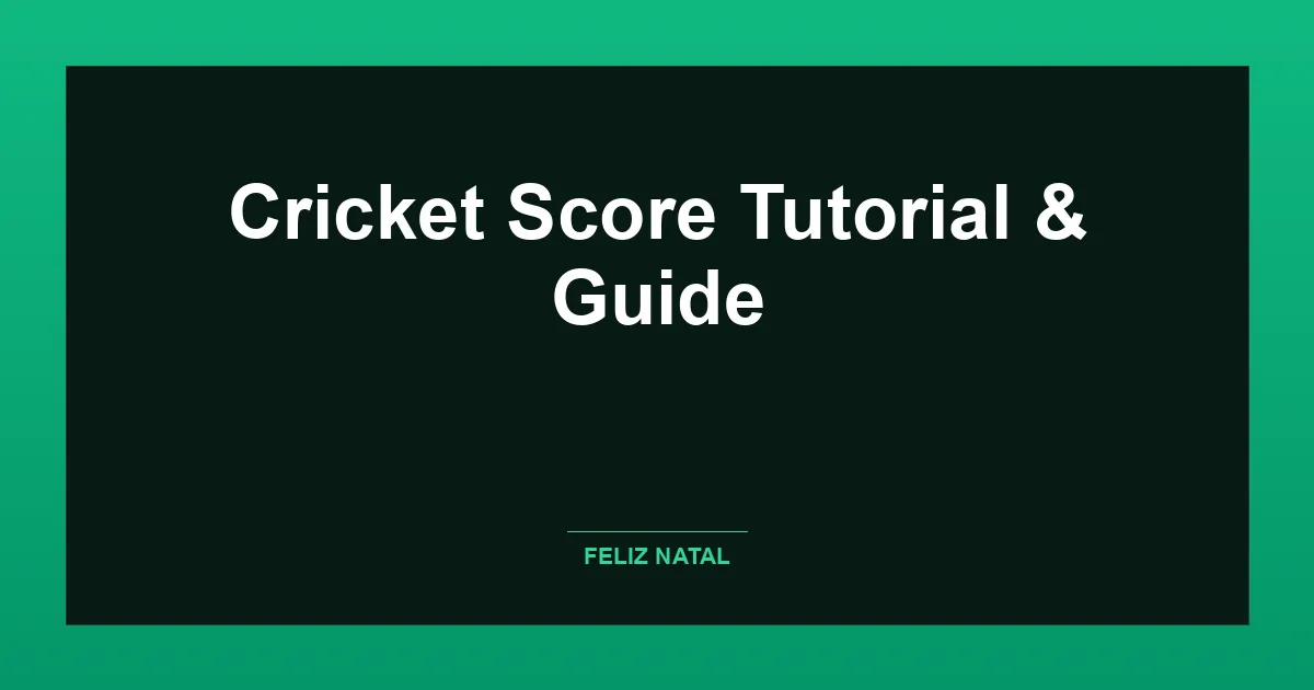 Cricket Score Thumbnail