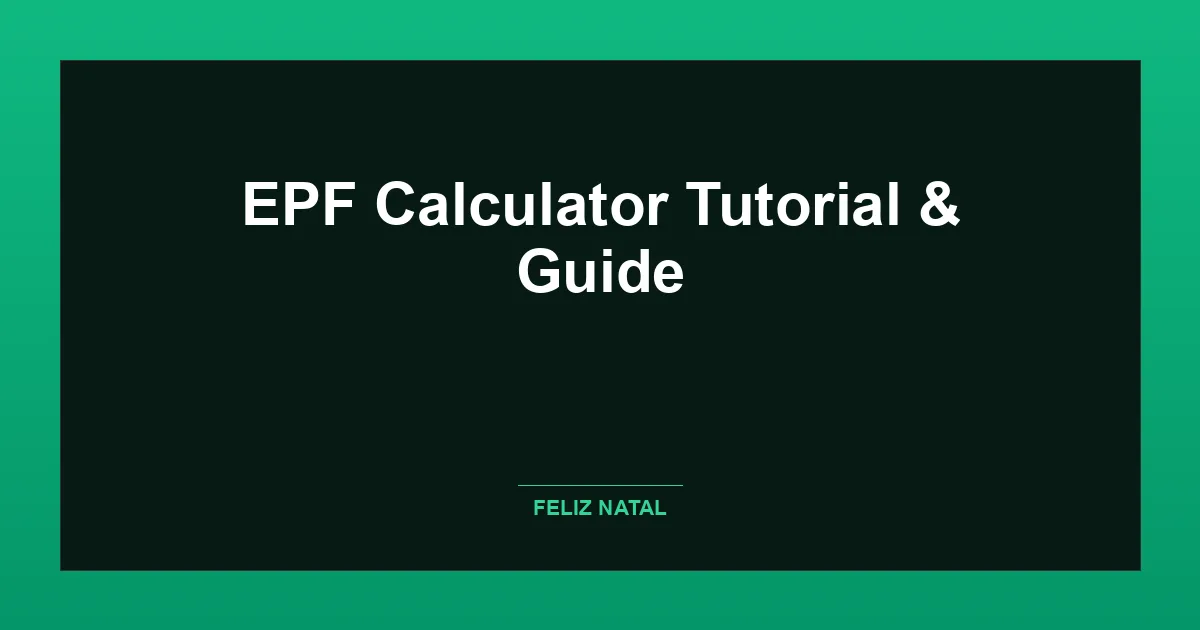 EPF Calculator Thumbnail