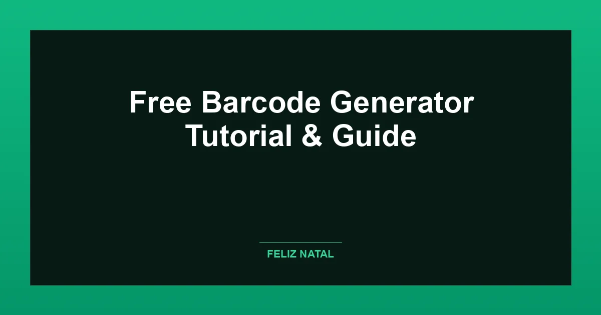 Free Barcode Generator Thumbnail