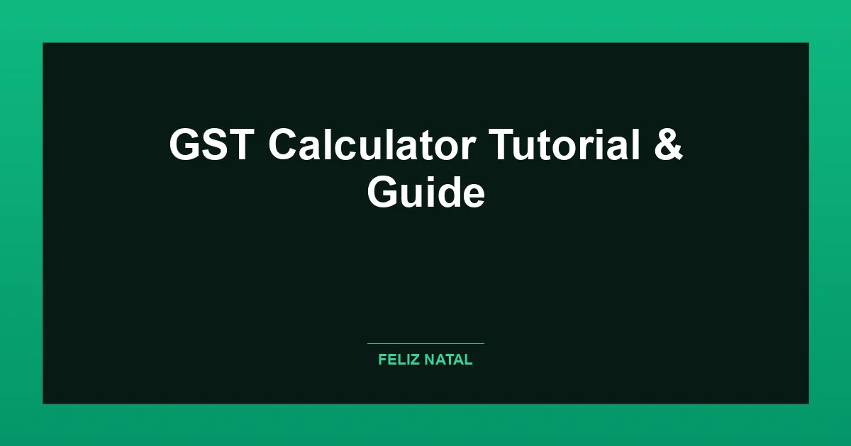 GST Calculator Thumbnail
