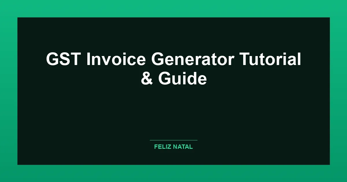 GST Invoice Generator Thumbnail