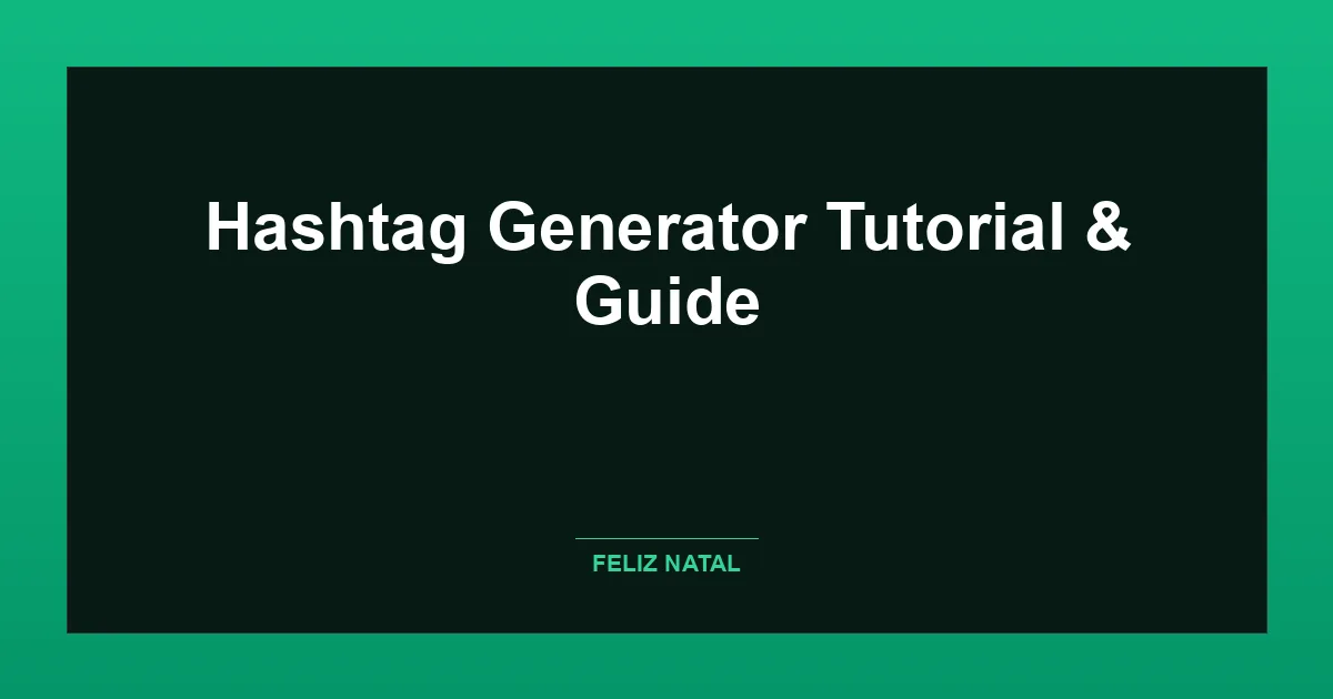 Hashtag Generator Thumbnail