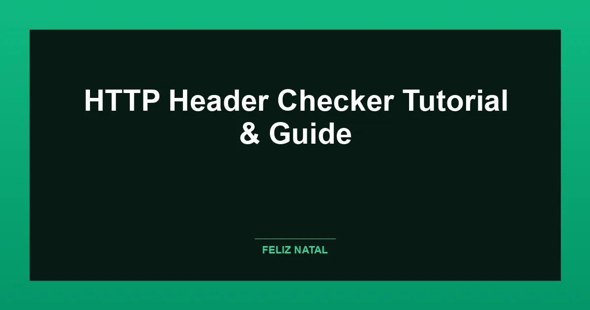 HTTP Header Checker Thumbnail