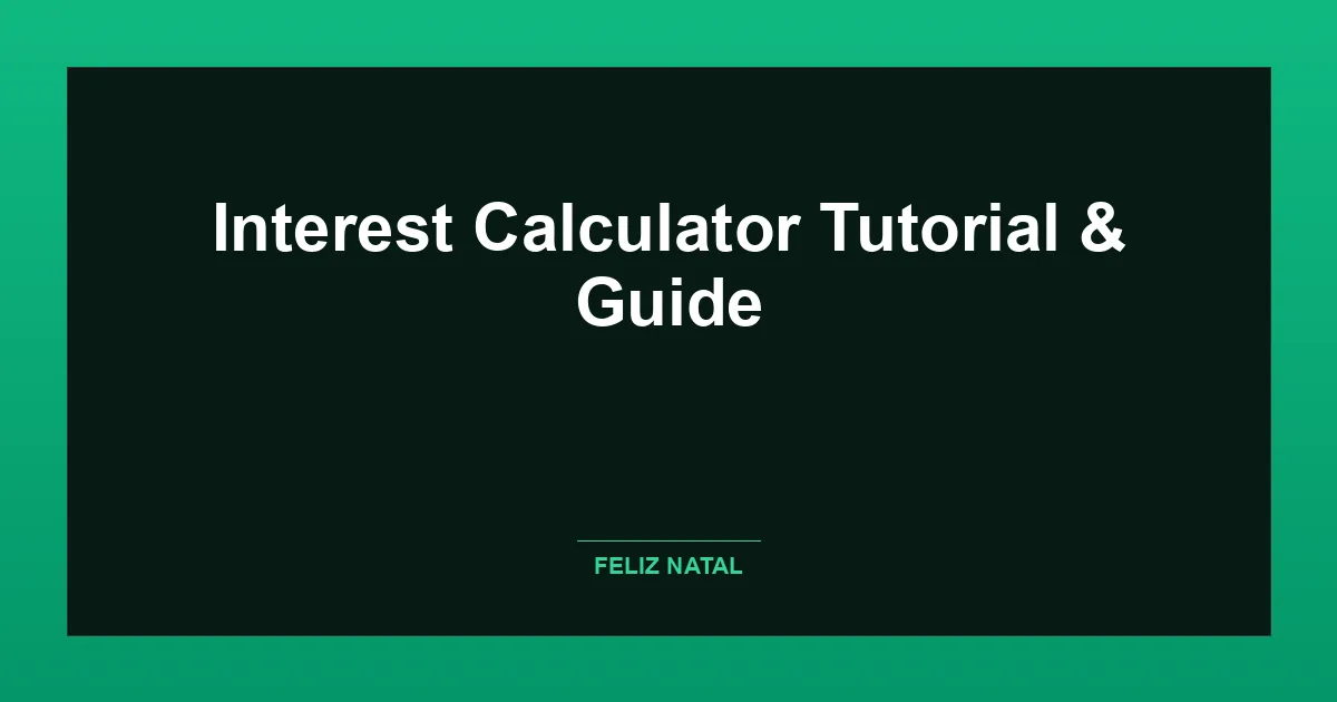 Interest Calculator Thumbnail