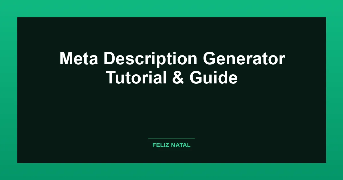 Meta Description Generator Thumbnail