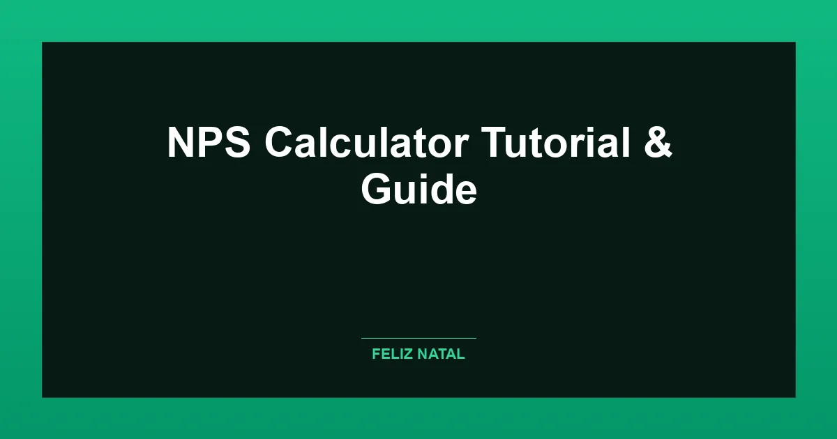 NPS Calculator Thumbnail