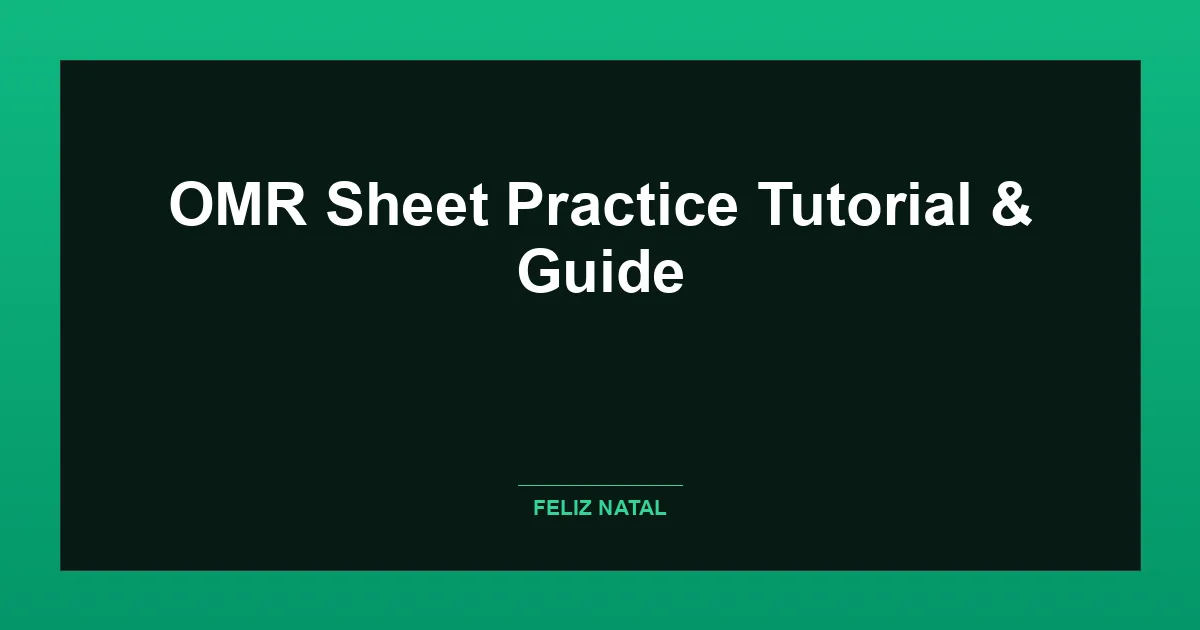 OMR Sheet Practice Thumbnail
