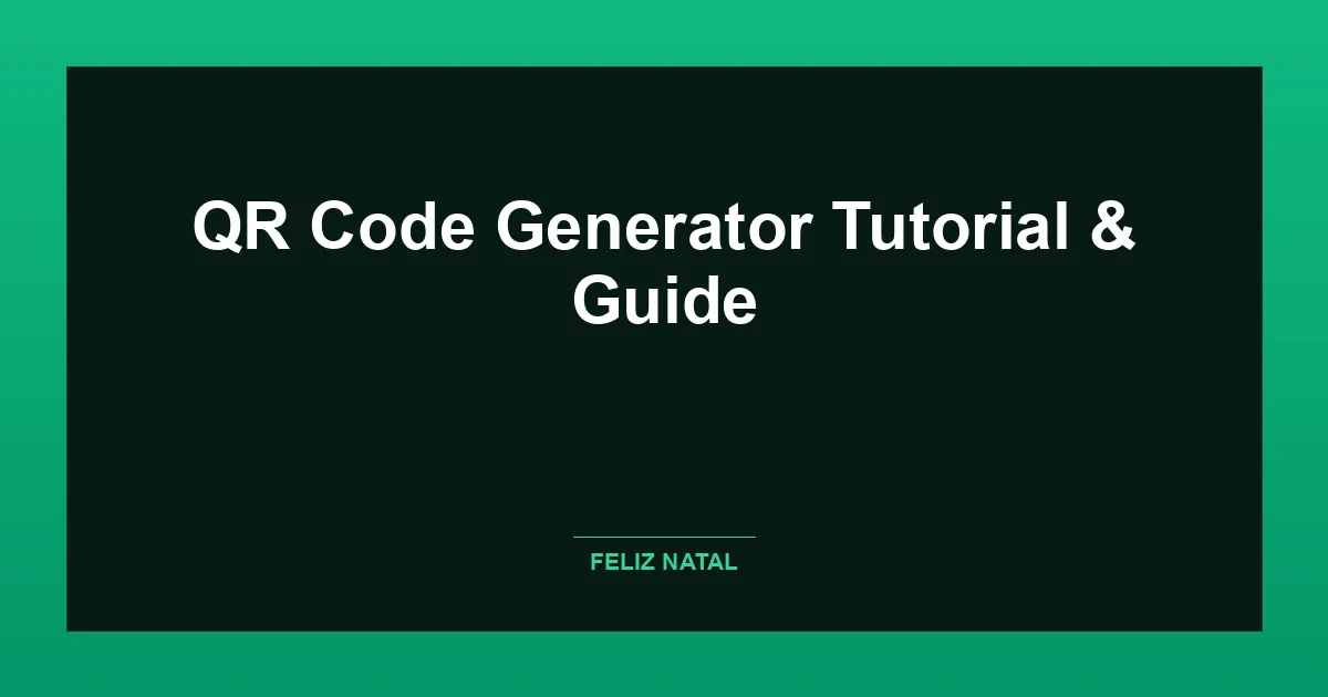 QR Code Generator Thumbnail