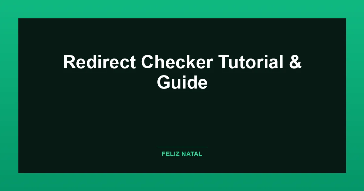 Redirect Checker Thumbnail