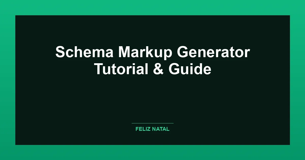 Schema Markup Generator Thumbnail