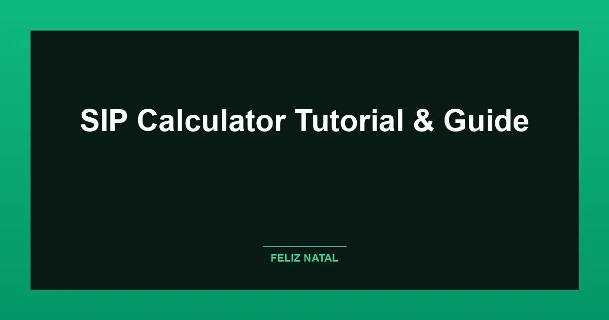 SIP Calculator Thumbnail