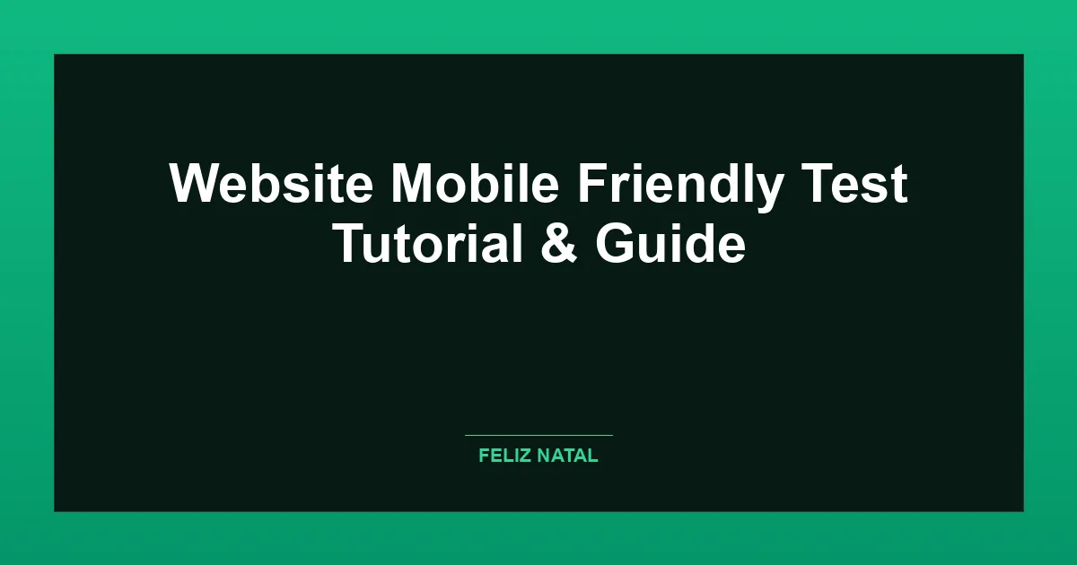 Website Mobile Friendly Test Thumbnail