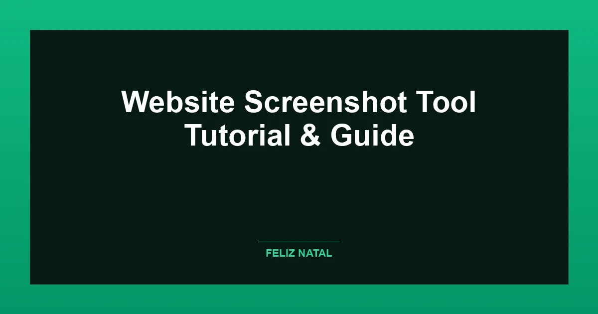 Website Screenshot Tool Thumbnail