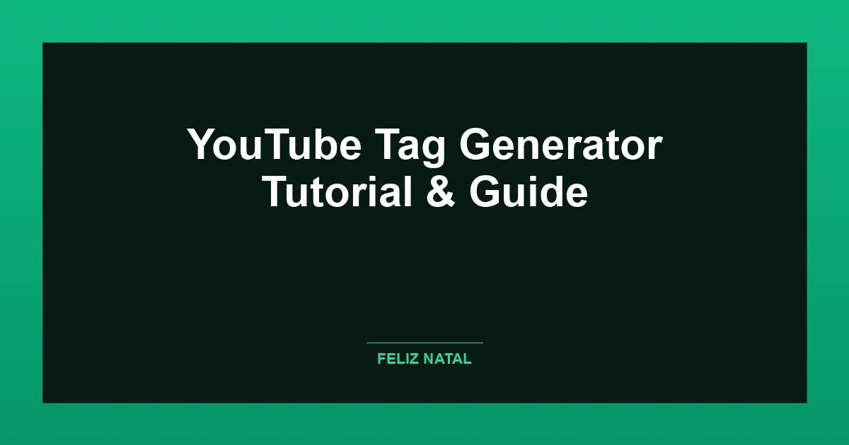 YouTube Tag Generator Thumbnail